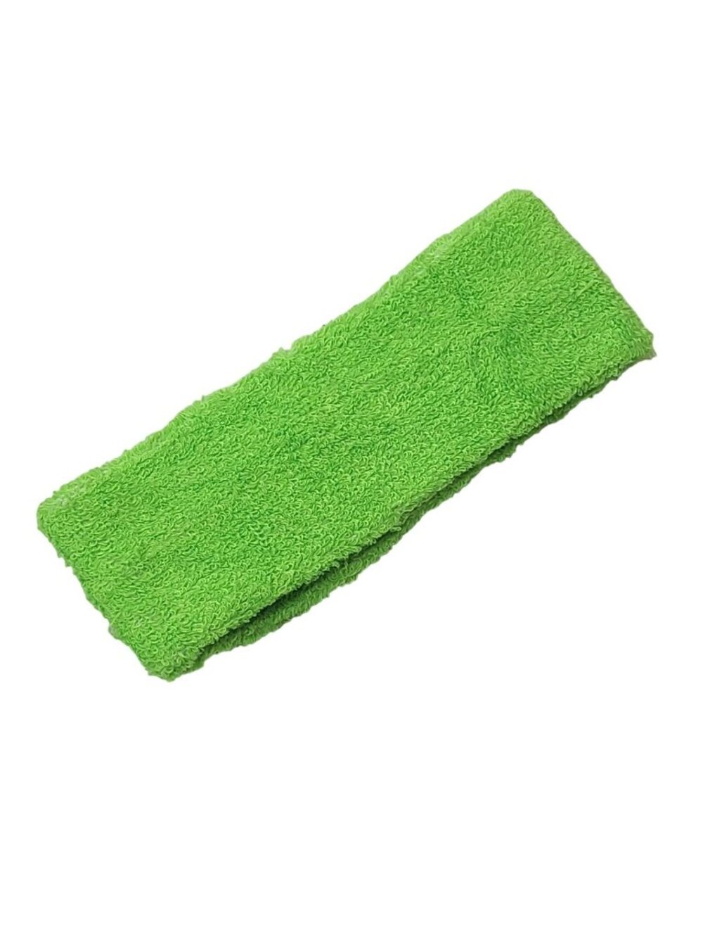 Sweatband Sport Terry Cloth Lime Green Athletic Basketball Gym Running Headband